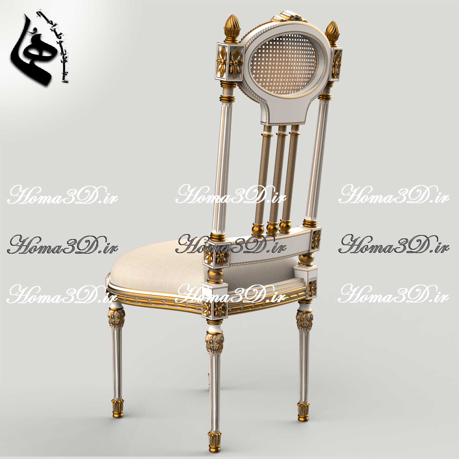 فایل دانلودی سه‌بعدی مبلمان ست فول ایتالیایی با منبت سنگین و دورو | آماده اجرا در CNC و کارگاه‌های نجاری