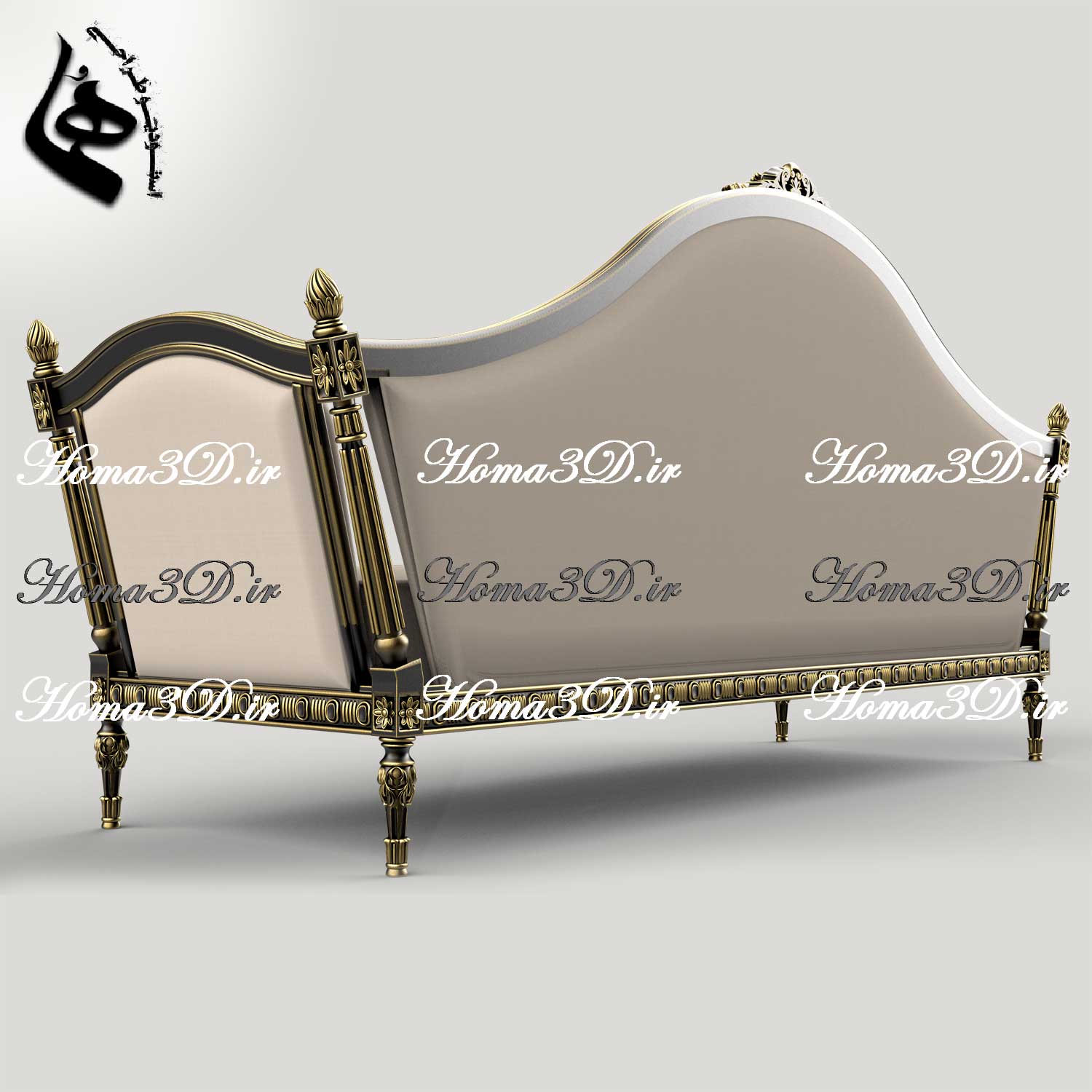 فایل دانلودی سه‌بعدی مبلمان ست فول ایتالیایی با منبت سنگین و دورو | آماده اجرا در CNC و کارگاه‌های نجاری