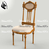 طراحی سهبعدی صندلی با ظرافت و استایل کلاسیک ایتالیا، دو رو منبت جذاب