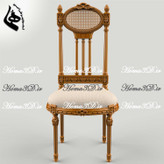 طراحی سهبعدی صندلی با ظرافت و استایل کلاسیک ایتالیا، دو رو منبت جذاب