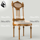 طراحی سهبعدی صندلی با ظرافت و استایل کلاسیک ایتالیا، دو رو منبت جذاب