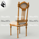 طراحی سهبعدی صندلی با ظرافت و استایل کلاسیک ایتالیا، دو رو منبت جذاب