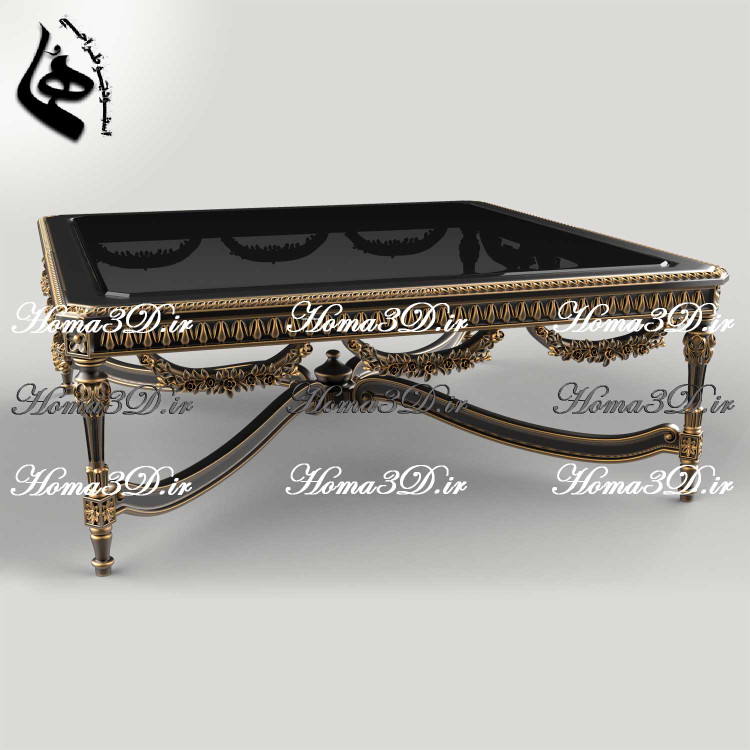 میز جلو مبلی لوکس مکعبی تمام منبت؛ خاص و جذاب، مناسب هر فضا و زمان و مکان
