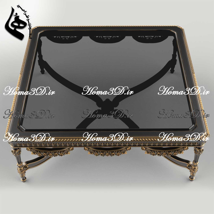 میز جلو مبلی لوکس مکعبی تمام منبت؛ خاص و جذاب، مناسب هر فضا و زمان و مکان