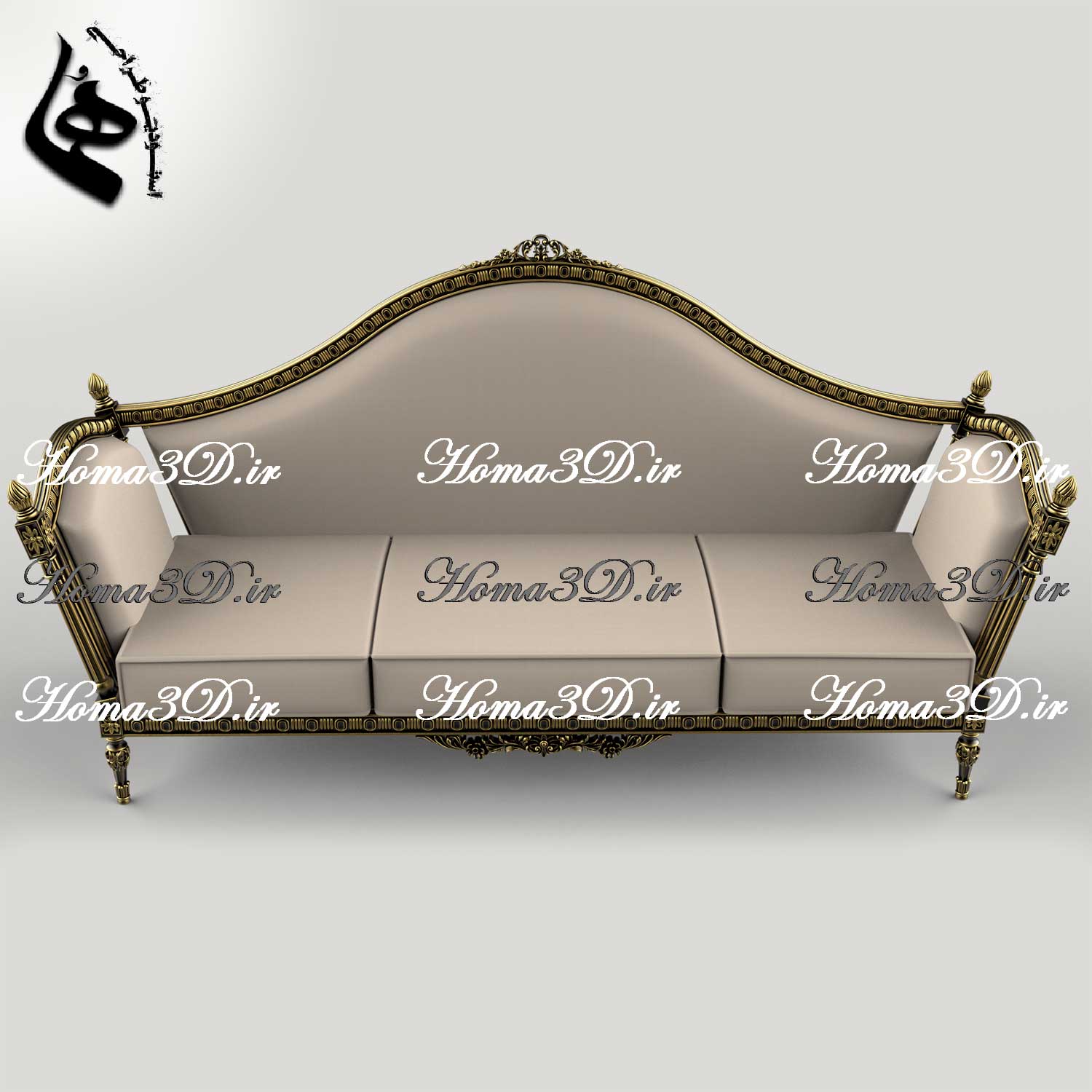 دانلود فایل سه‌بعدی کاناپه کاجی با طراحی و منبت جدید و قالب‌کشی مدرن مناسب هر سبک سلیقه و جنسیت و سن