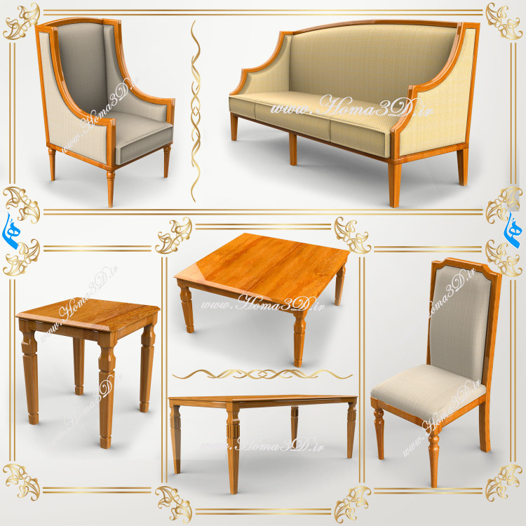 فایل طراحی سهبعدی مبلمان ابزاری بدون منبت، مدرن و مناسب همه سبکها