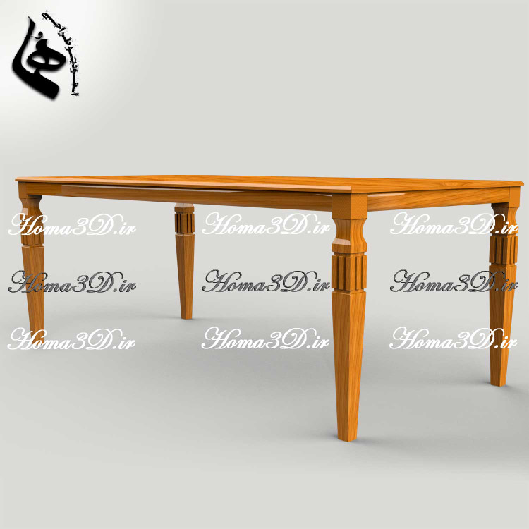 فایل طراحی میز ناهارخوری مدرن برای تولید در نجاری با CNC چوب و طراحی ابزاری