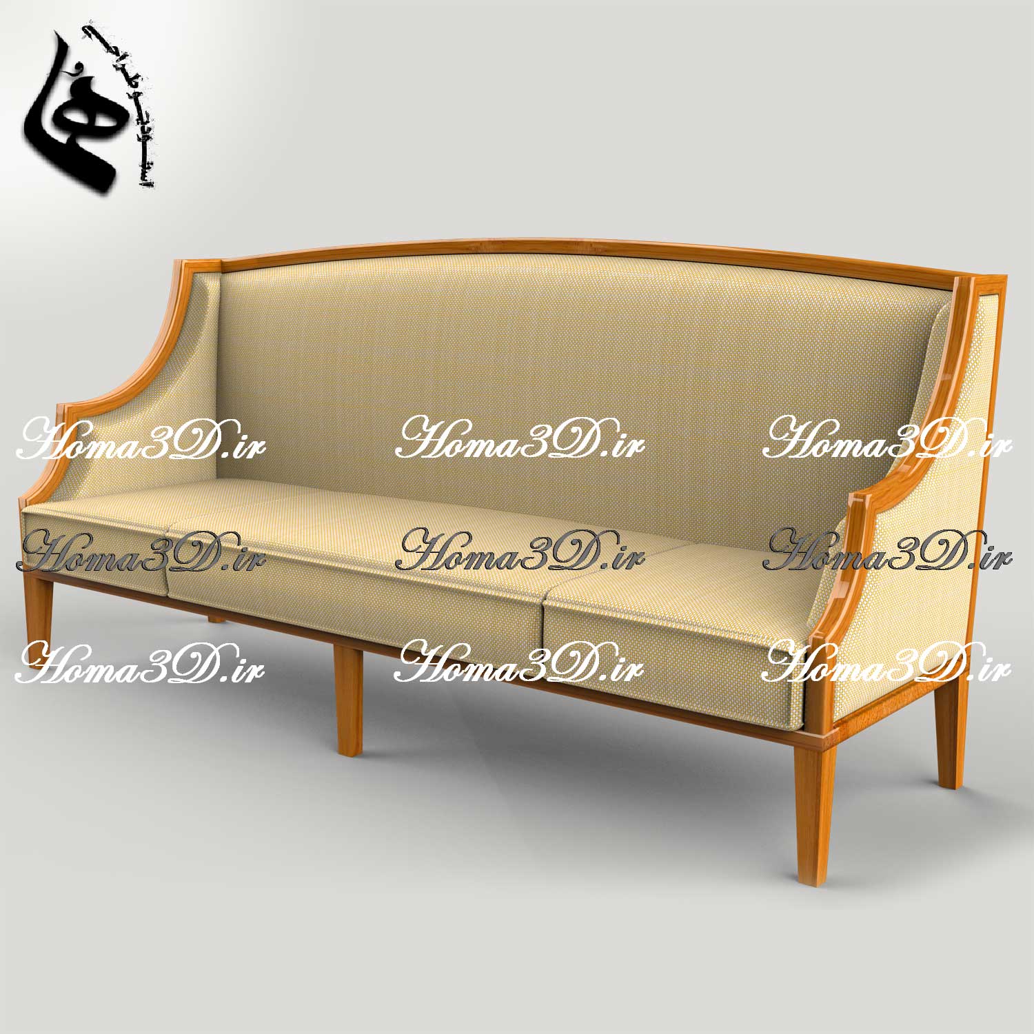 فایل طراحی و اسکن سه‌بعدی کاناپه ابزارخورده برای تولید در کارگاه‌های نجاری و CNC مدرن و خوش‌فروش