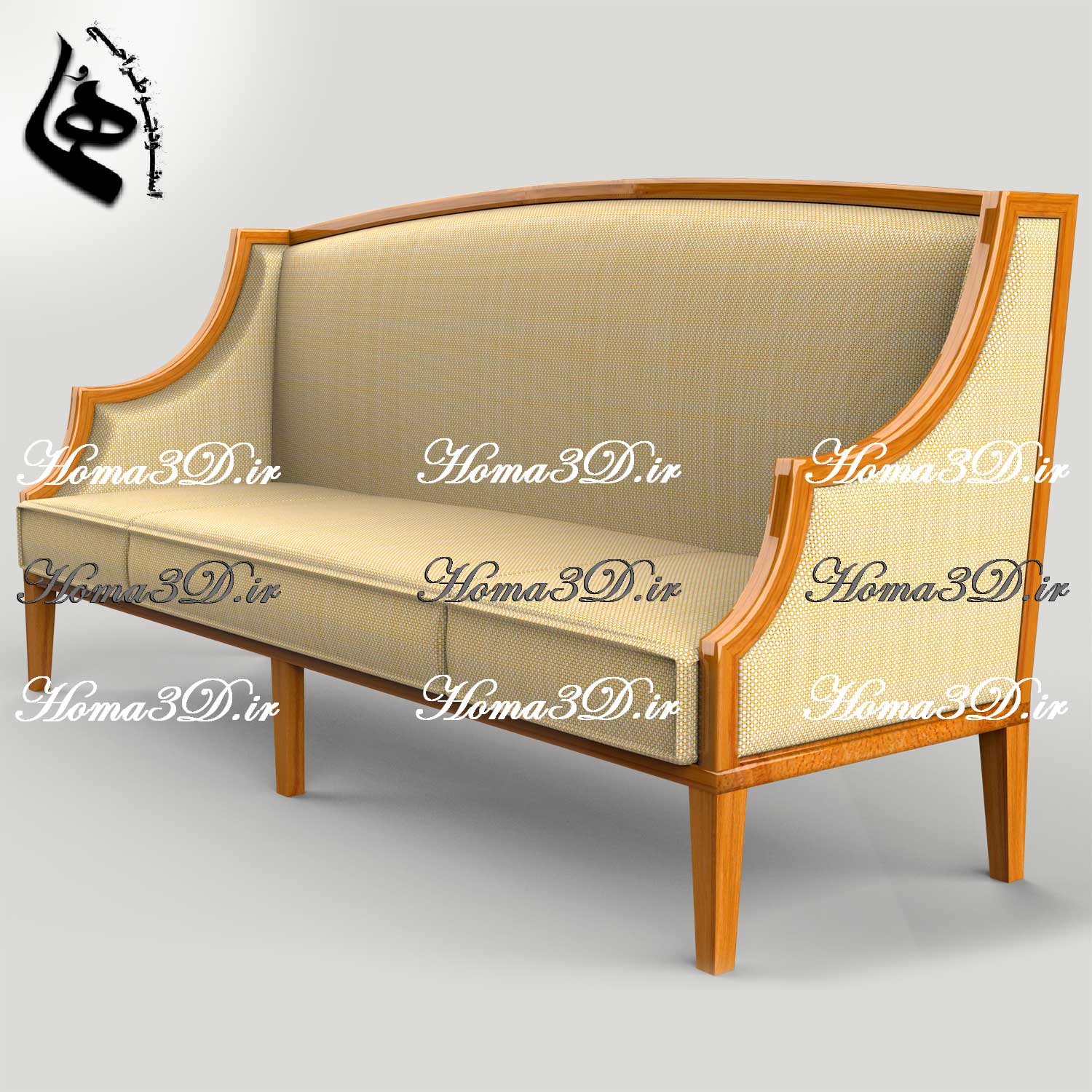 فایل طراحی و اسکن سه‌بعدی کاناپه ابزارخورده برای تولید در کارگاه‌های نجاری و CNC مدرن و خوش‌فروش