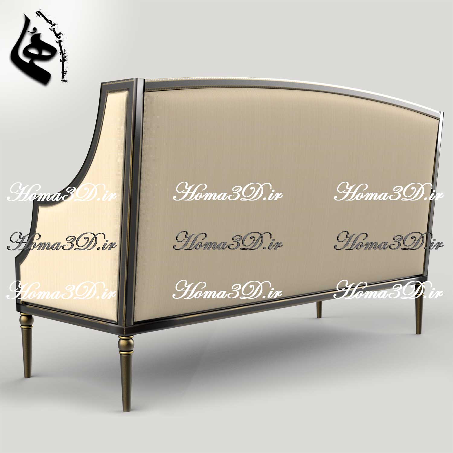 فایل طراحی و اسکن سه‌بعدی کاناپه ابزارخورده برای تولید در کارگاه‌های نجاری و CNC مدرن و خوش‌فروش