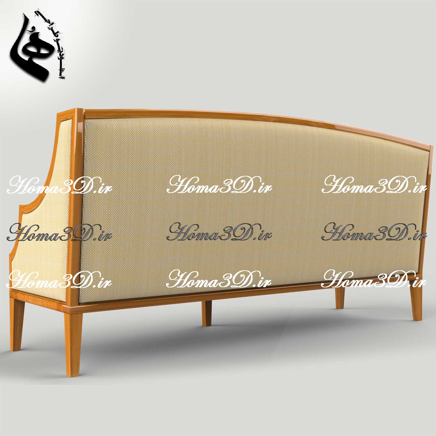 فایل طراحی و اسکن سه‌بعدی کاناپه ابزارخورده برای تولید در کارگاه‌های نجاری و CNC مدرن و خوش‌فروش