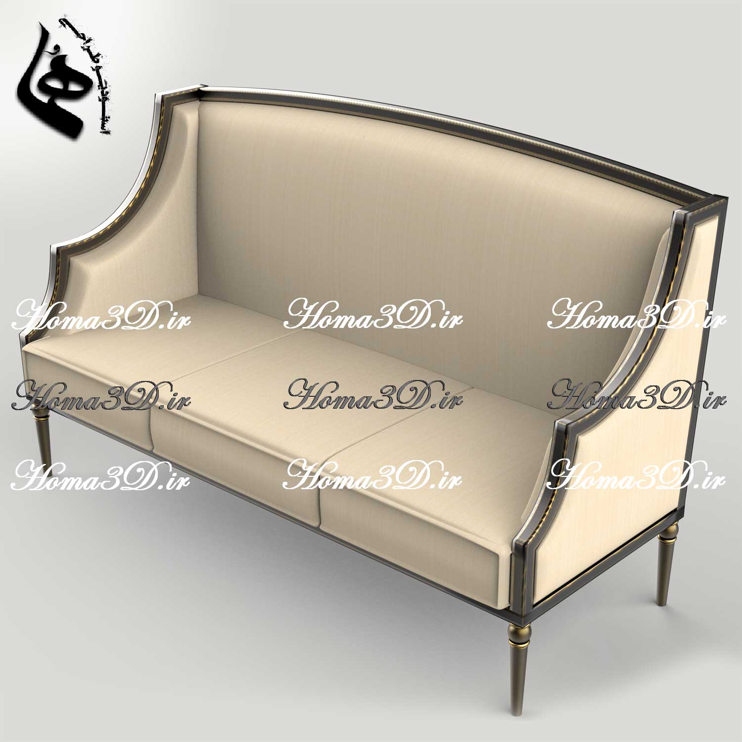 فایل طراحی و اسکن سه‌بعدی کاناپه ابزارخورده برای تولید در کارگاه‌های نجاری و CNC مدرن و خوش‌فروش