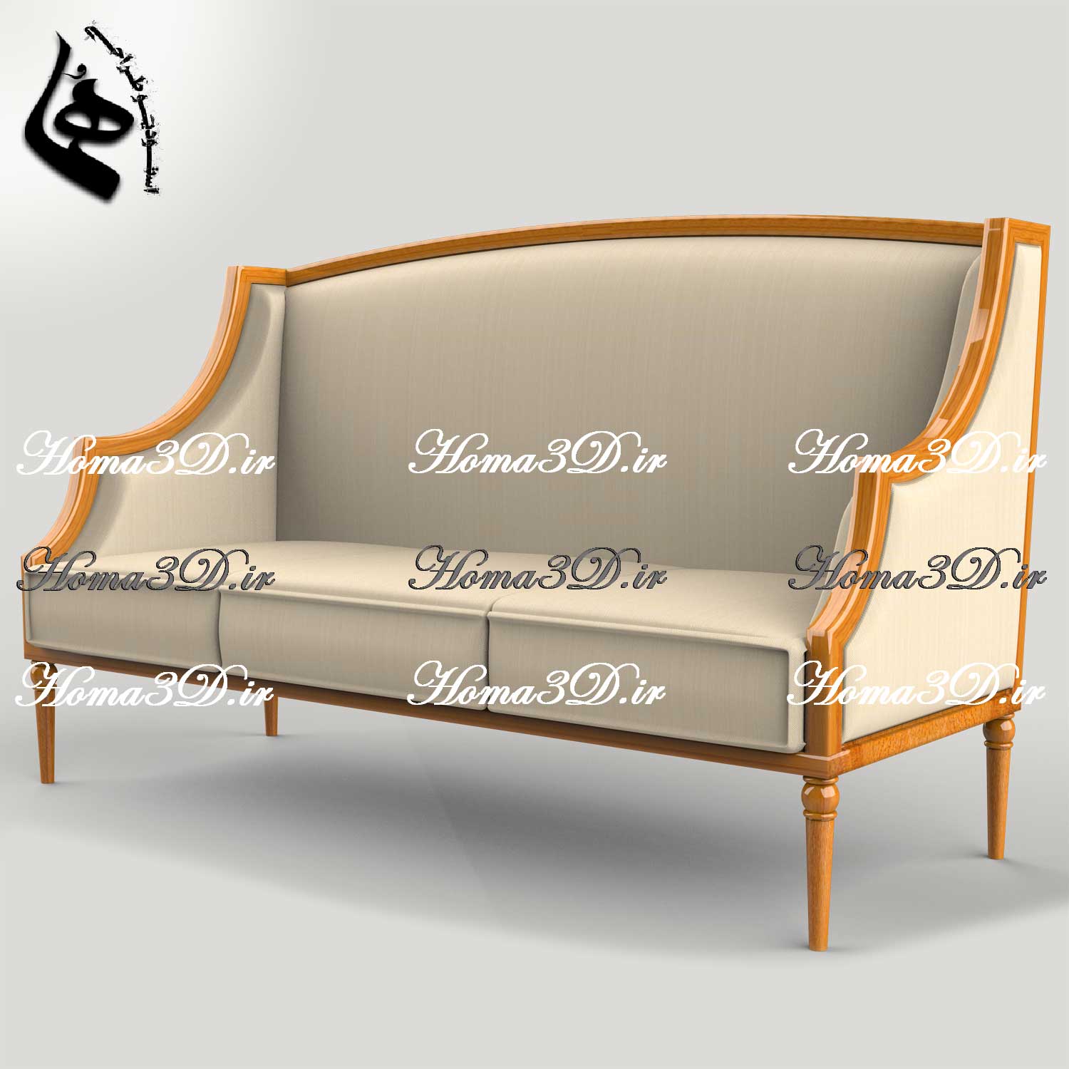 فایل طراحی و اسکن سه‌بعدی کاناپه ابزارخورده برای تولید در کارگاه‌های نجاری و CNC مدرن و خوش‌فروش