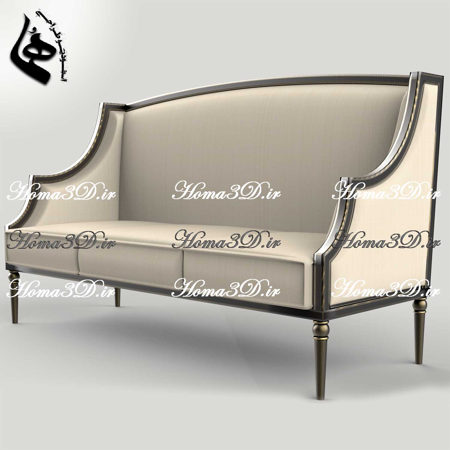 فایل طراحی و اسکن سه‌بعدی کاناپه ابزارخورده برای تولید در کارگاه‌های نجاری و CNC مدرن و خوش‌فروش