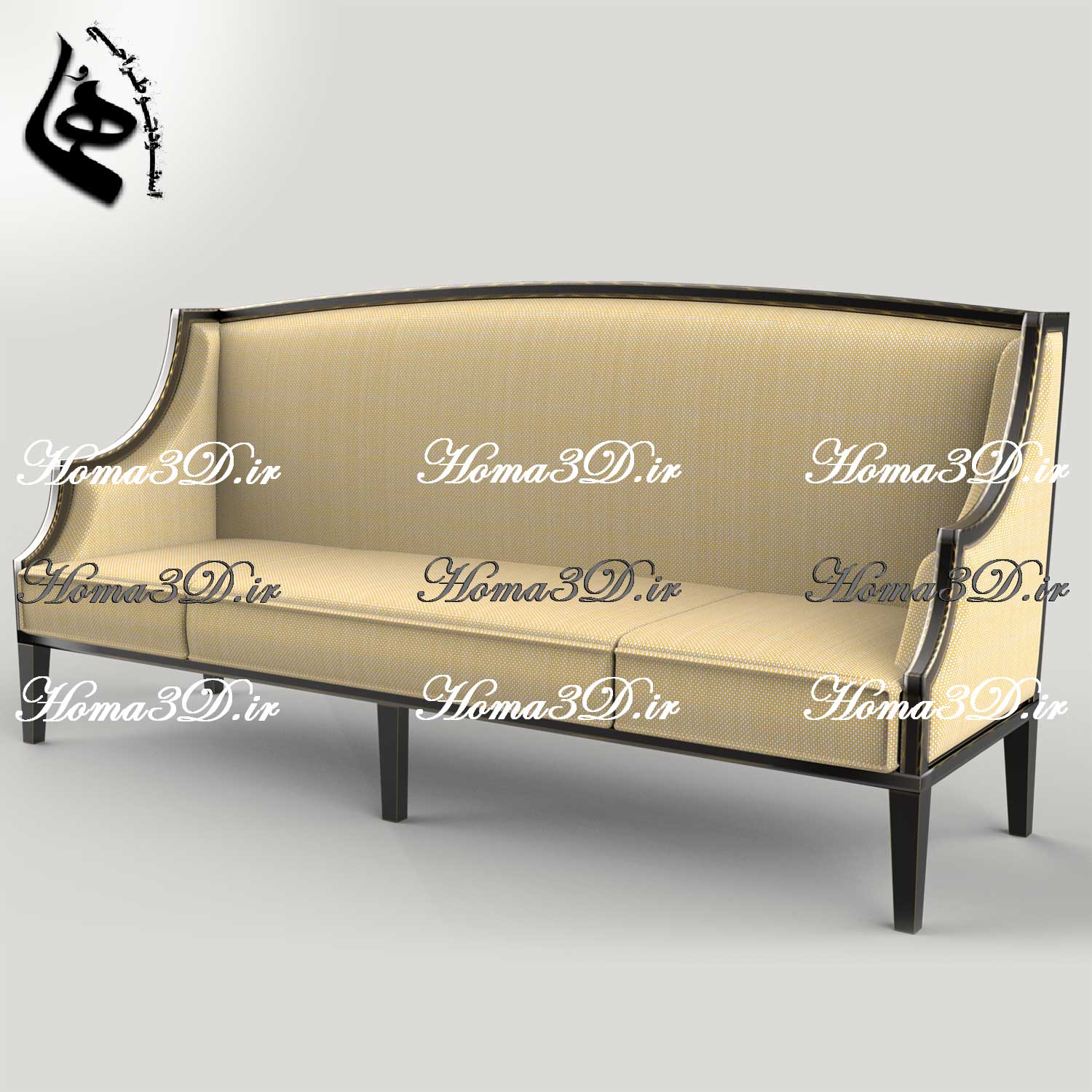 فایل طراحی و اسکن سه‌بعدی کاناپه ابزارخورده برای تولید در کارگاه‌های نجاری و CNC مدرن و خوش‌فروش