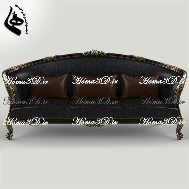 فایل طراحی سهبعدی کاناپه جدید لگنی با منبت و قالب زیبا و بهروز