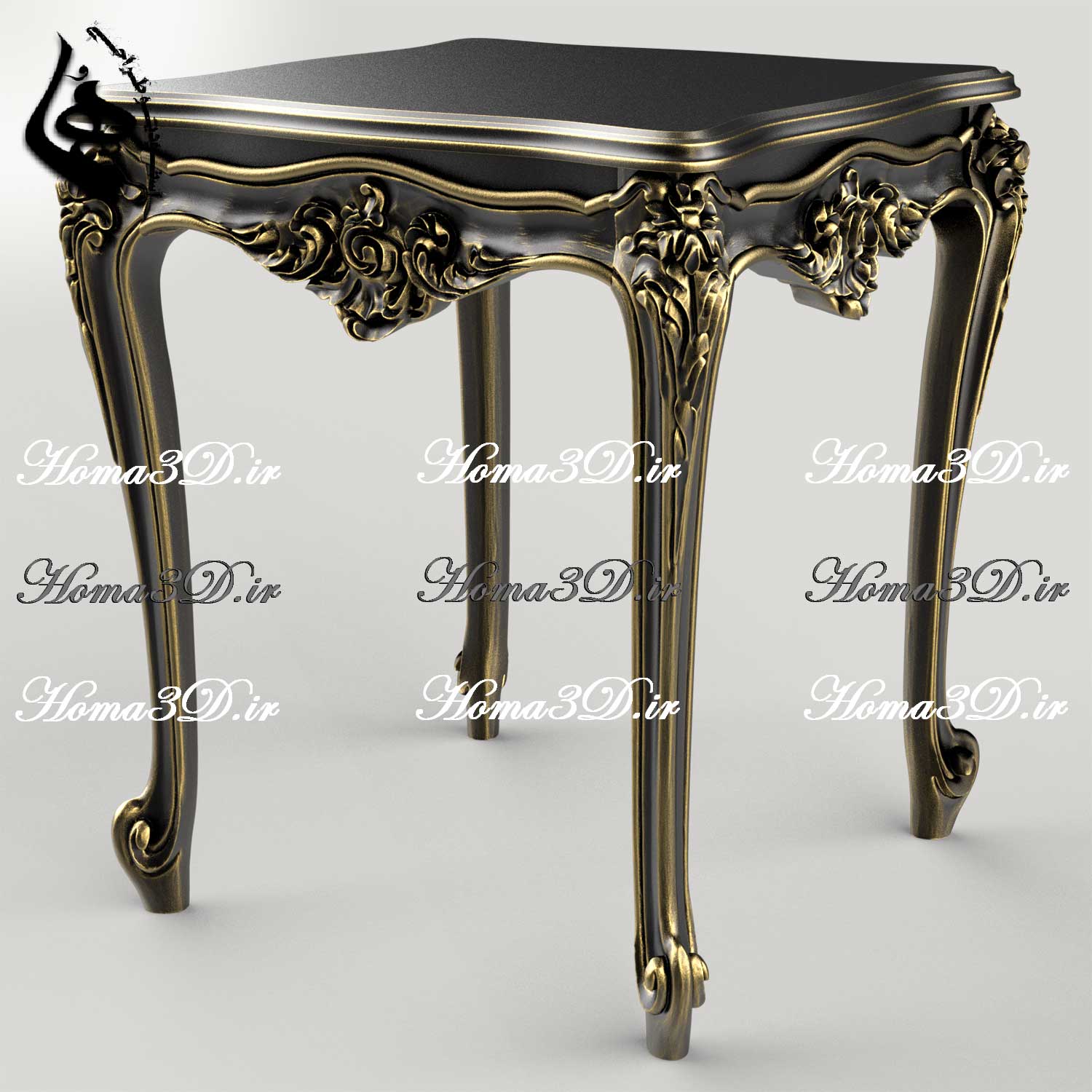 خرید فایل STL طراحی میزعسلی ۴ تراش راشل برای تولید در نجاری و CNC