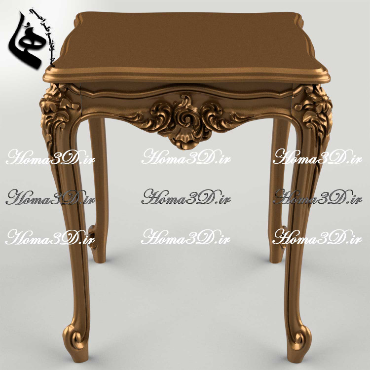 خرید فایل STL طراحی میزعسلی ۴ تراش راشل برای تولید در نجاری و CNC