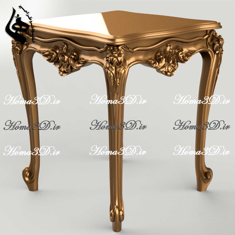 خرید فایل STL طراحی میزعسلی ۴ تراش راشل برای تولید در نجاری و CNC