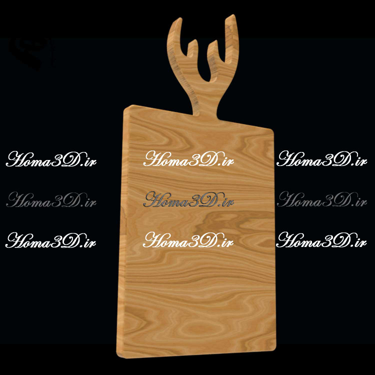 فایل طراحی 3بعدی دانلودی ظروف چوبی تخته سرو، تخته گوشت و تخته کفی آشپزی