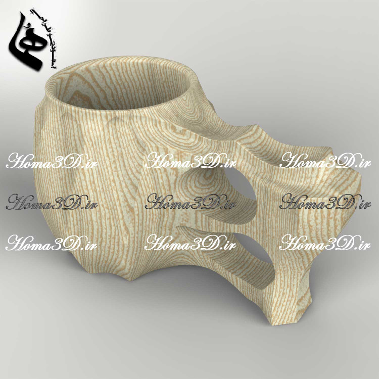فایل طراحی 3بعدی دانلودی کوکسا، لیوان و ماگ چوبی با طراحی پارامتریک