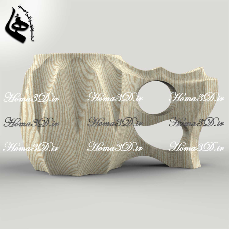 فایل طراحی 3بعدی دانلودی کوکسا، لیوان و ماگ چوبی با طراحی پارامتریک