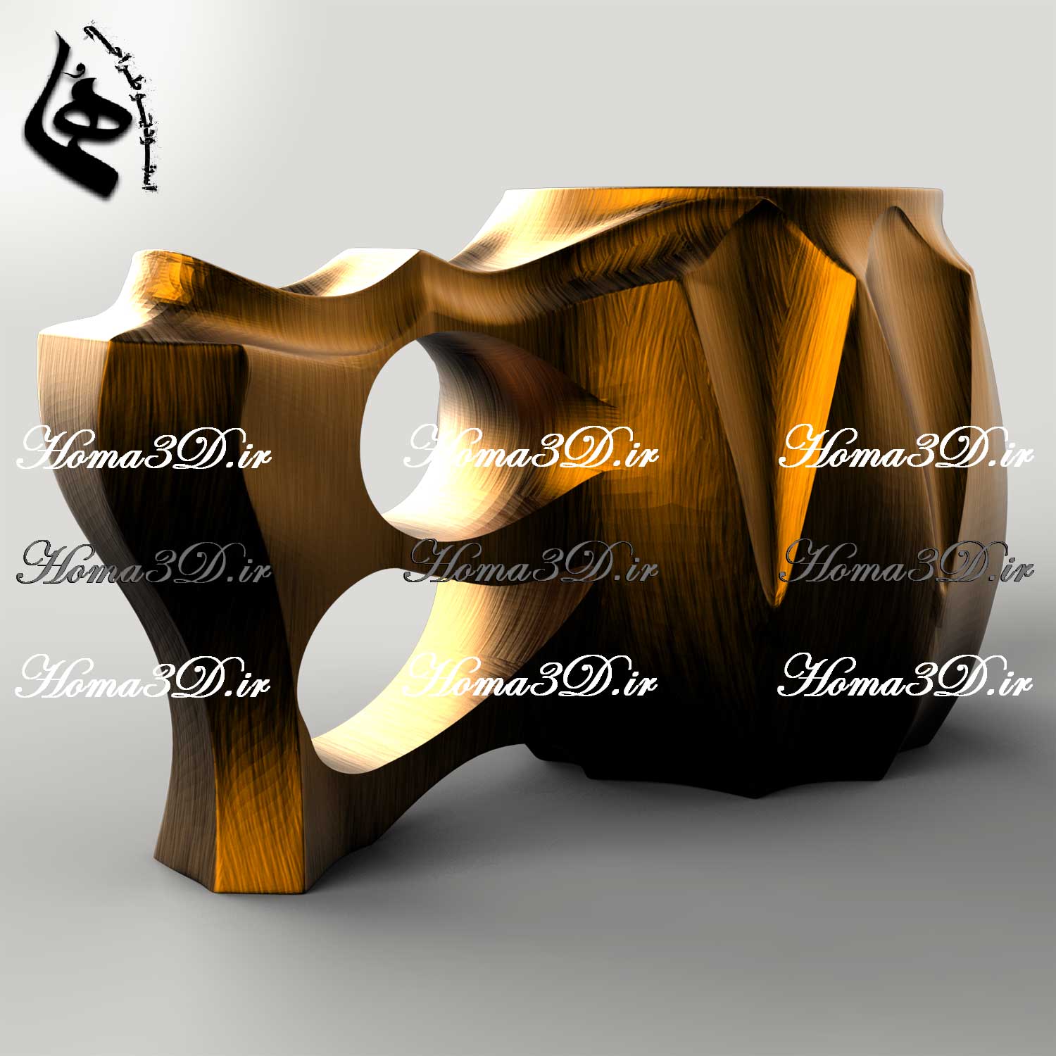 فایل طراحی 3بعدی دانلودی کوکسا، لیوان و ماگ چوبی با طراحی پارامتریک