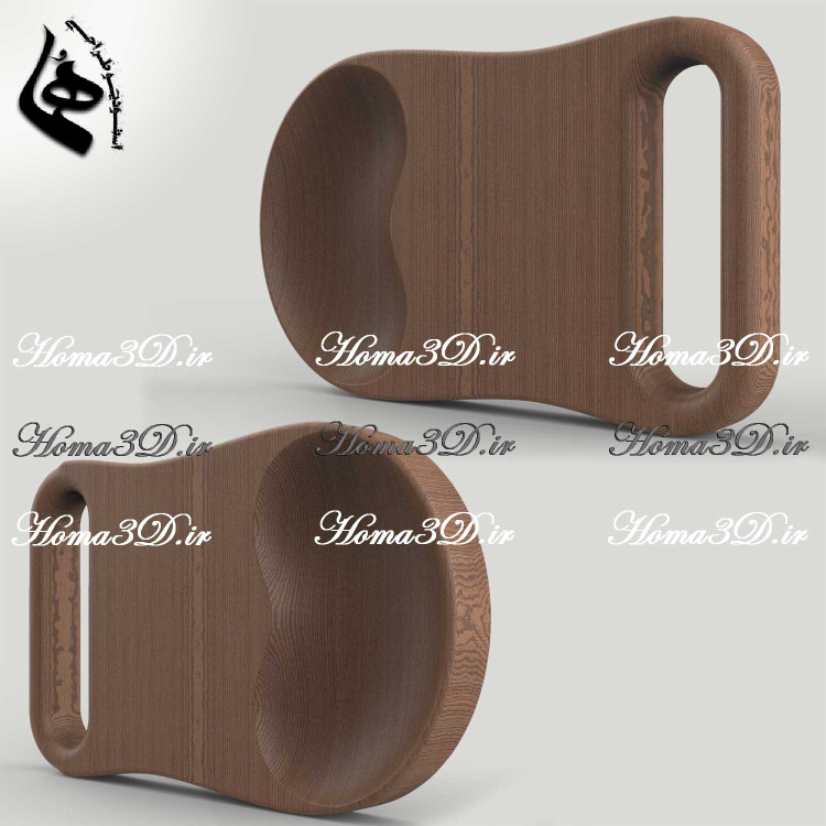 فایل طراحی 3بعدی دانلودی ظروف چوبی: تخته سرو و تخته گوشت آشپزی