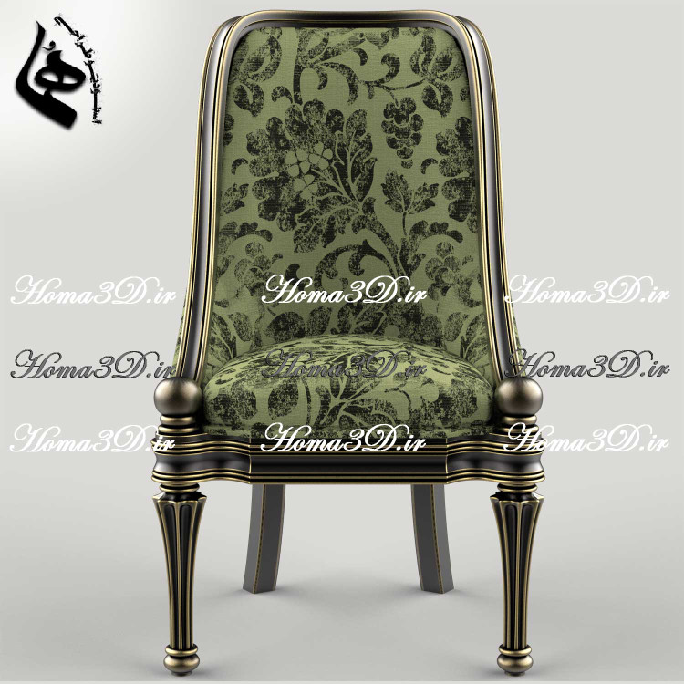 خرید فایل طراحی 3بعدی مبلمان لوکس با فریم زیبا و دستههای منحنی خاص