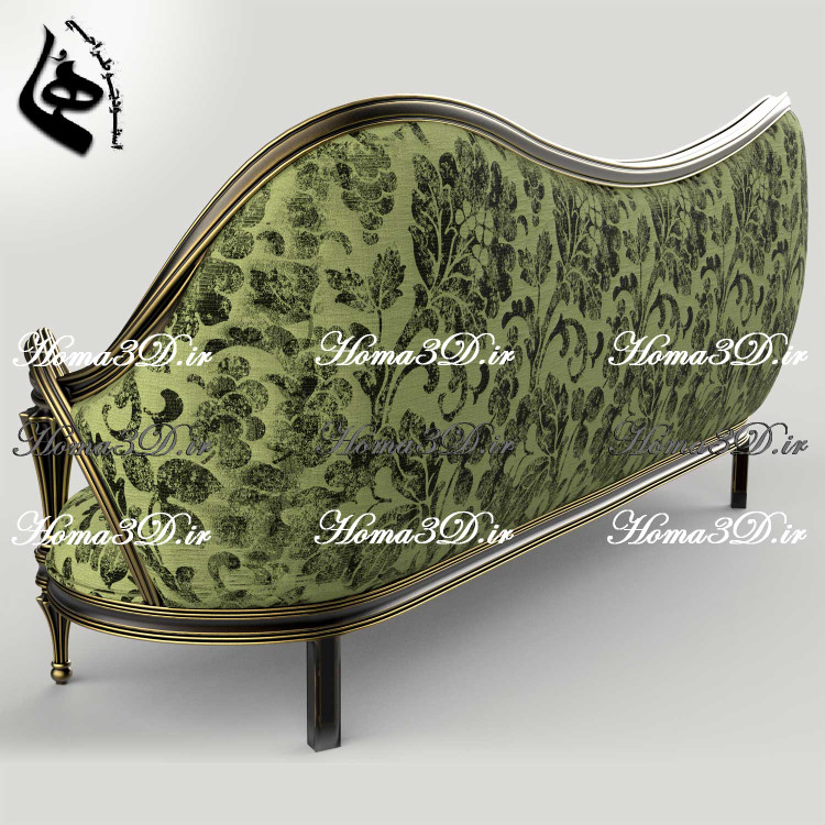خرید فایل طراحی 3بعدی مبلمان لوکس با فریم زیبا و دستههای منحنی خاص