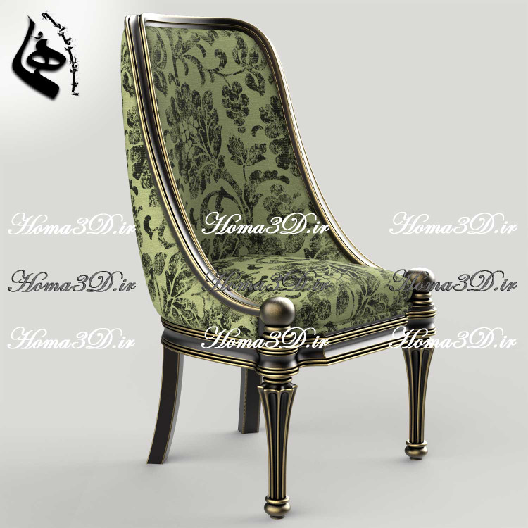 فایل طراحی 3بعدی دانلودی جهت تولید صندلی با فریم زیبا به سبک ایتالیا 🇮🇹