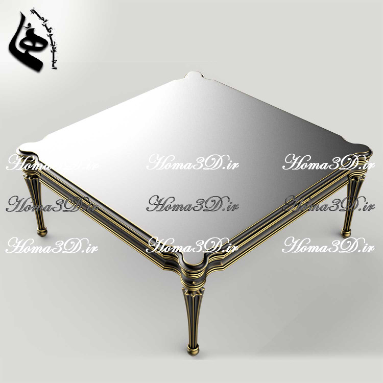 فایل طراحی 3بعدی دانلودی جهت تولید میز جلو مبلی ابزاری منبتی ترکیبی