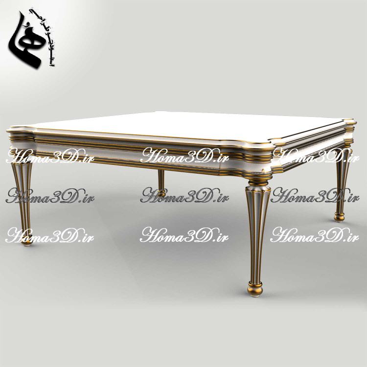 فایل طراحی 3بعدی دانلودی جهت تولید میز جلو مبلی ابزاری منبتی ترکیبی