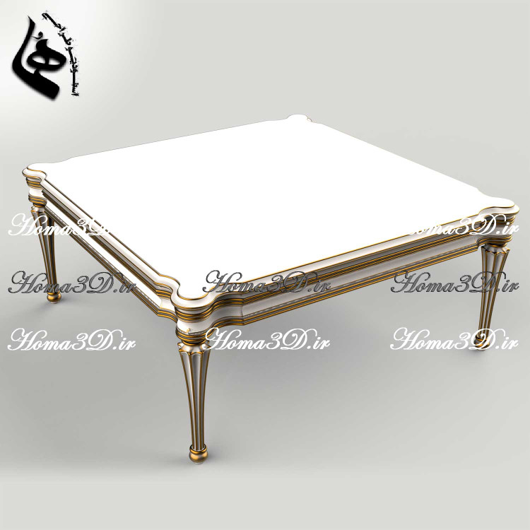 فایل طراحی 3بعدی دانلودی جهت تولید میز جلو مبلی ابزاری منبتی ترکیبی