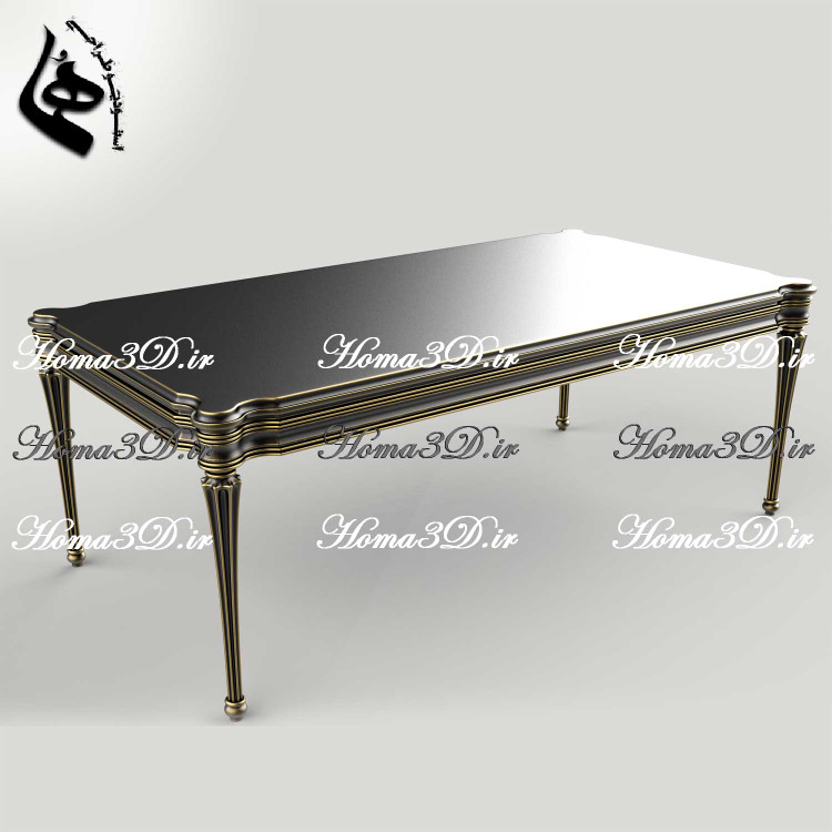 فایل طراحی 3بعدی دانلودی جهت تولید میز غذاخوری (ناهارخوری) ابزاری منبتی مخصوص تولید نجاری