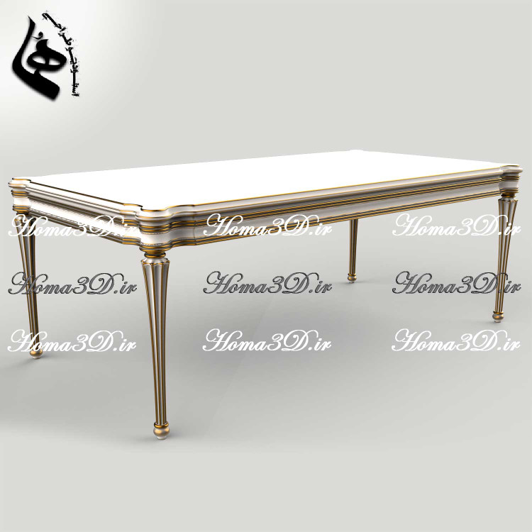 فایل طراحی 3بعدی دانلودی جهت تولید میز غذاخوری (ناهارخوری) ابزاری منبتی مخصوص تولید نجاری