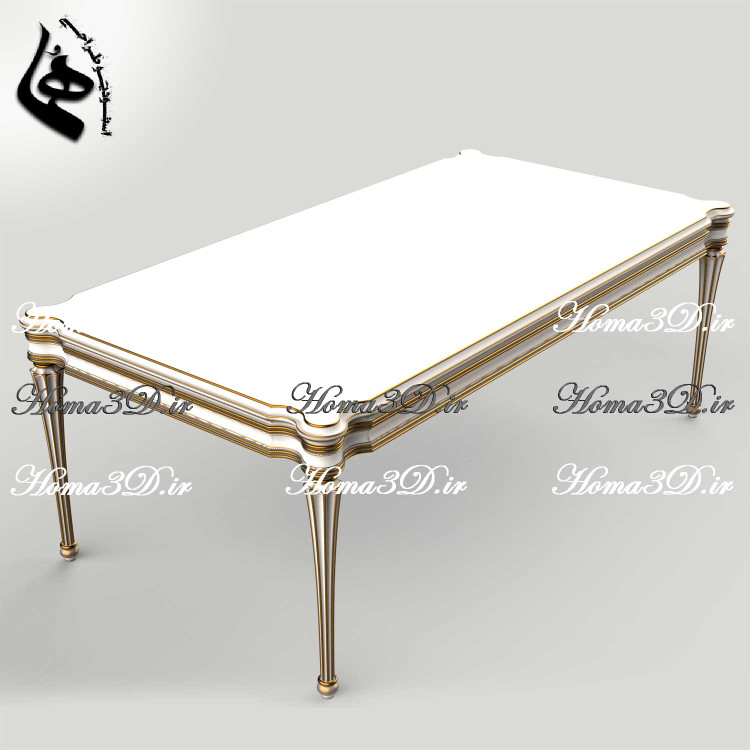 فایل طراحی 3بعدی دانلودی جهت تولید میز غذاخوری (ناهارخوری) ابزاری منبتی مخصوص تولید نجاری