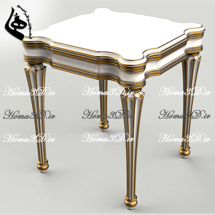 فایل طراحی 3بعدی دانلودی جهت تولید میز عسلی زیبا و جدید برای پذیرایی میهمان