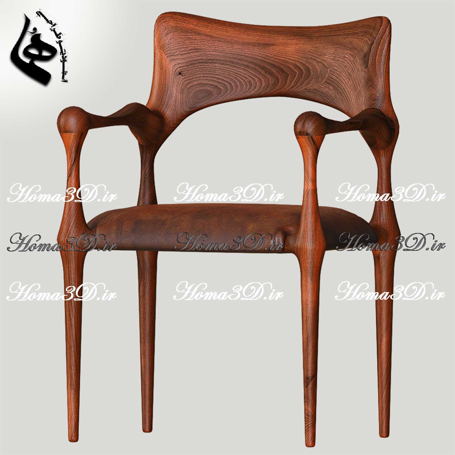 فایل طراحی و اسکن 3بعدی صندلی نئوکلاسیک مکعبی طراحی و قالب‌کشی خاص، الگو گرفته از جدید