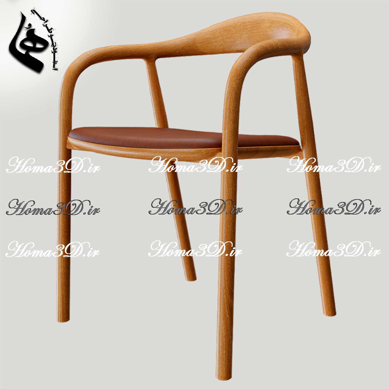 فایل طراحی و اسکن 3بعدی صندلی نئوکلاسیک دایره‌ای