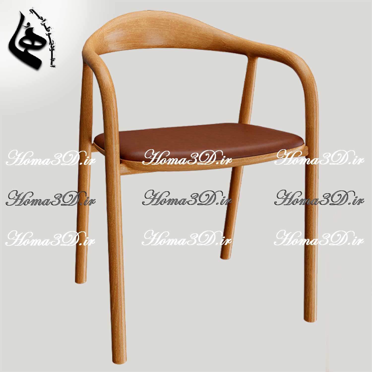فایل طراحی و اسکن 3بعدی صندلی نئوکلاسیک دایره‌ای