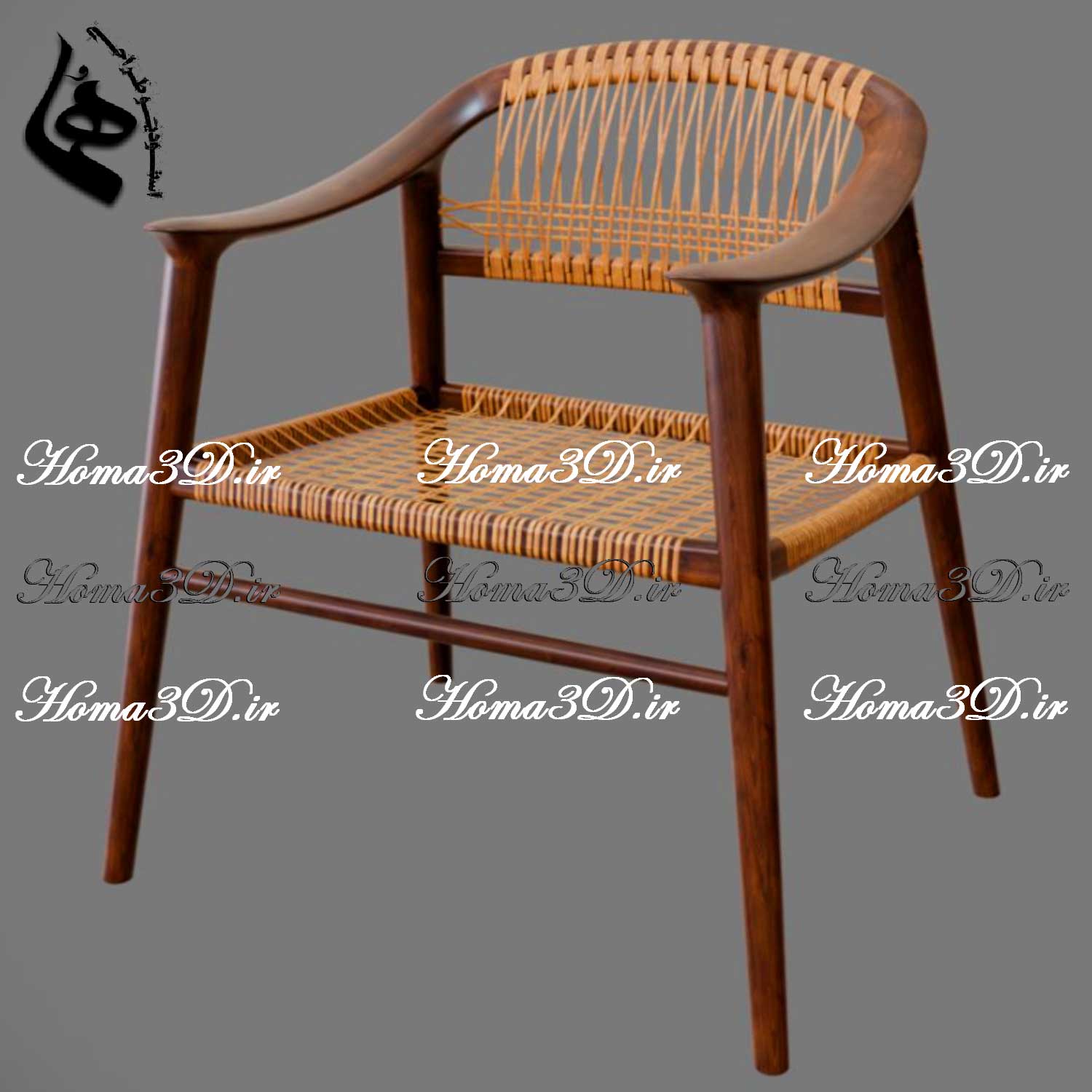 فایل طراحی و اسکن 3بعدی صندلی با پایه و دسته‌های زیبا و قالب‌کشی لوک