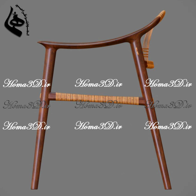 فایل طراحی و اسکن 3بعدی صندلی با پایه و دستههای زیبا و قالبکشی لوک