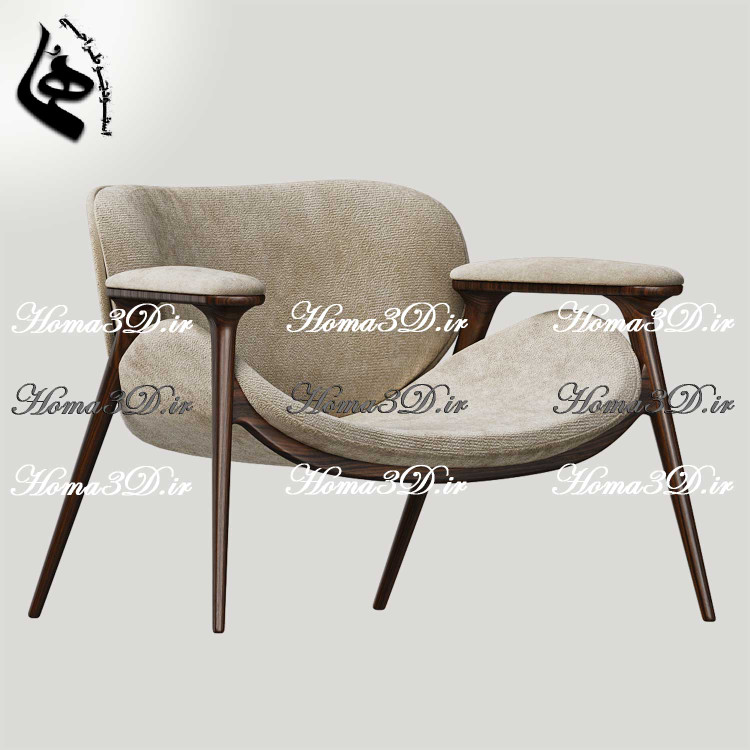 فایل طراحی و اسکن سهبعدی مبل نئوکلاسیک با قالبکشی بسیار راحت مناسب نشستنهای درازمدت