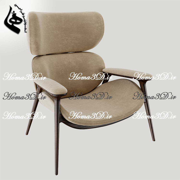 فایل طراحی و اسکن سهبعدی مبل نئوکلاسیک با پشتی بلند – بهترین مبل برای اتاق جلسات