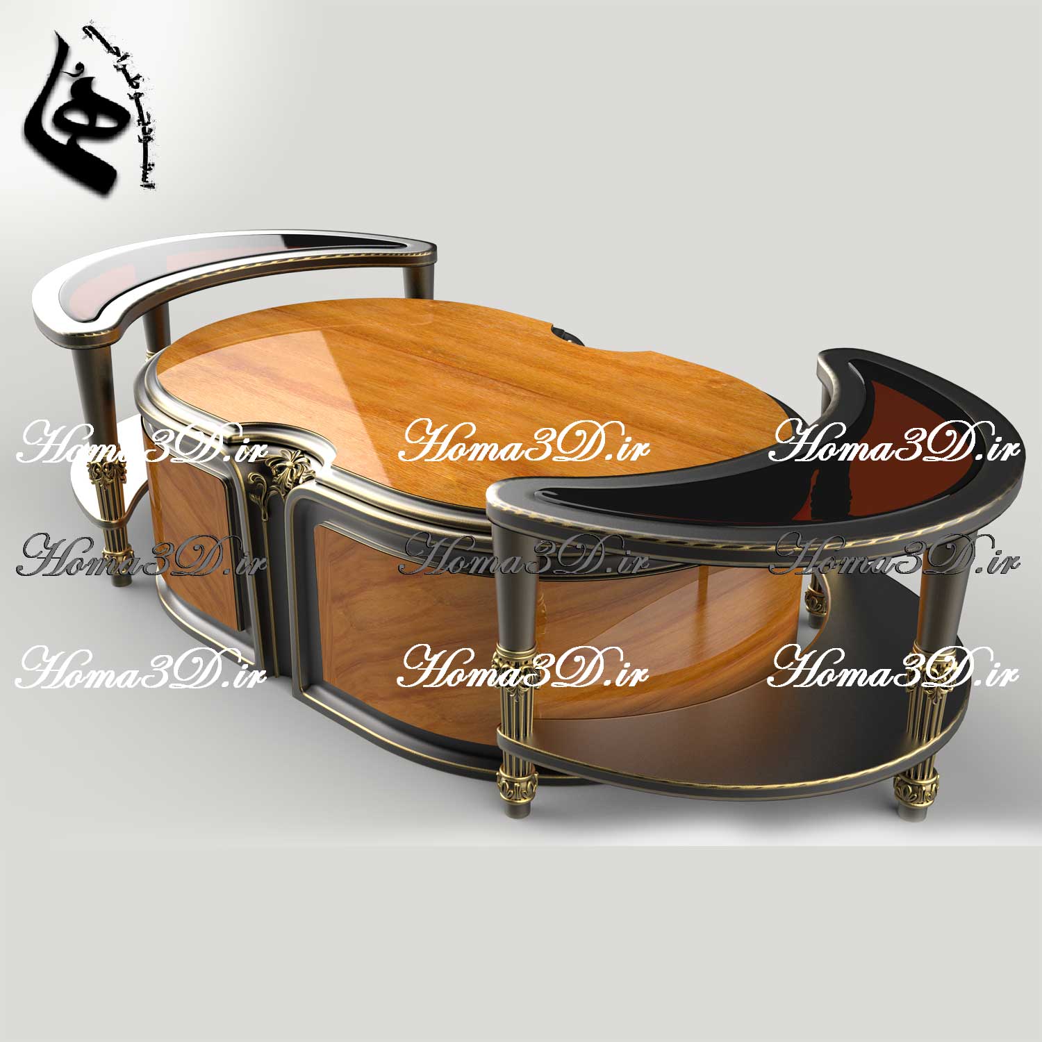 دانلود فایل طراحی 3بعدی منبت مبلمان لوکس با طراحی ظریف، فریم جدید و منبت ترکیه‌ای ترکیبی