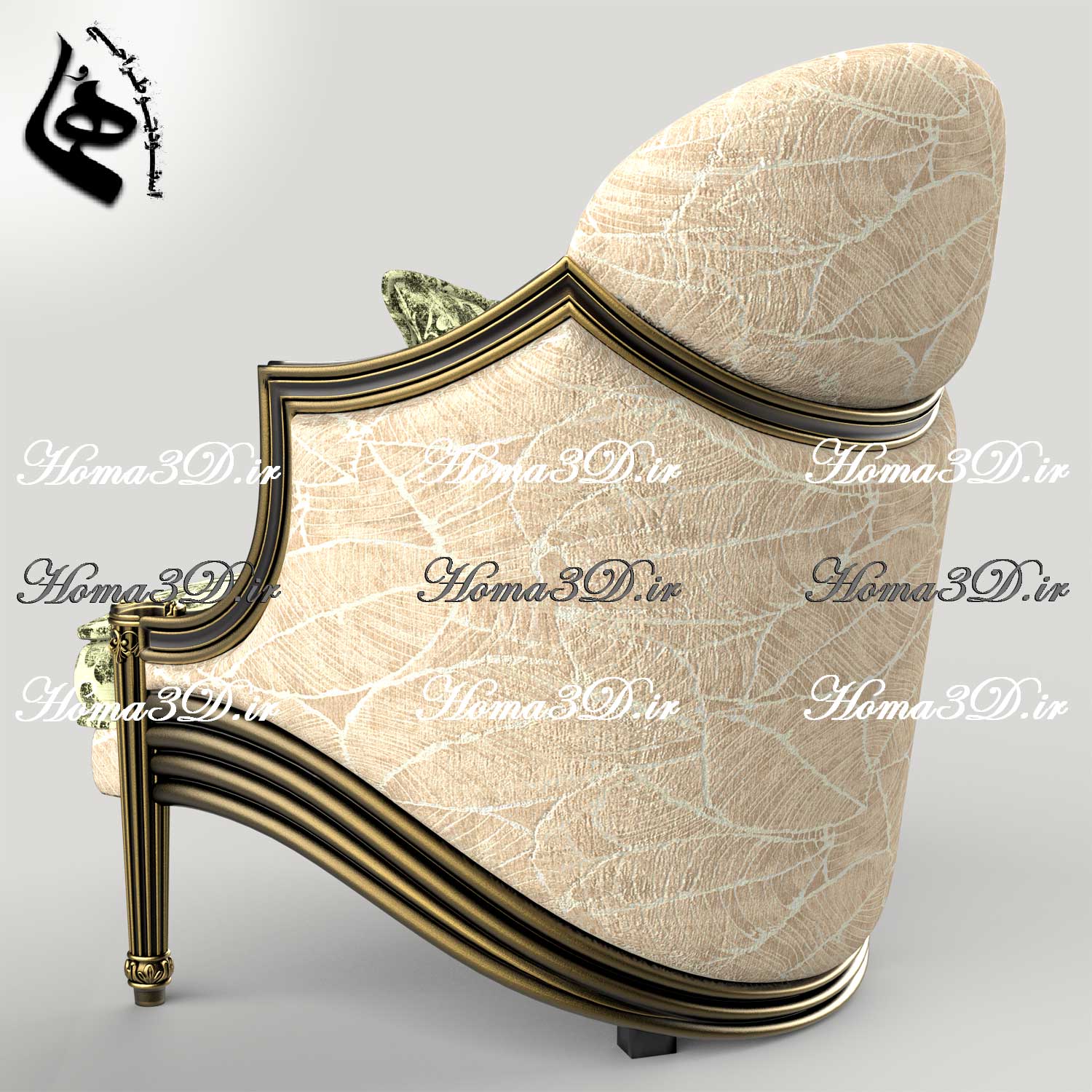 خرید فایل طراحی 3بعدی مبل لگنی با قالب‌کشی جدید و طراحی به‌روز – اثر ویژه استودیو طراحی هما