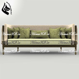 طراحی سهبعدی کاناپه منبتدار ظریف فوقلاکچری و لوکس برای تولید در نجاری و CNC