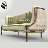 طراحی سهبعدی کاناپه منبتدار ظریف فوقلاکچری و لوکس برای تولید در نجاری و CNC