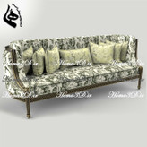 طراحی سهبعدی کاناپه منبتدار ظریف فوقلاکچری و لوکس برای تولید در نجاری و CNC